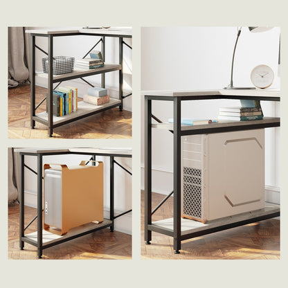 Petit bureau en L avec étagères de rangement Bureau d'ordinateur d'angle