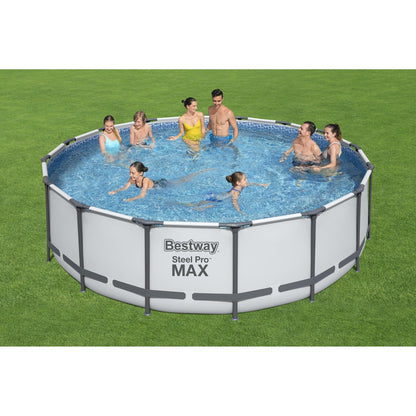 Piscine hors sol ronde Bestway Steel Pro MAX avec pompe et couverture