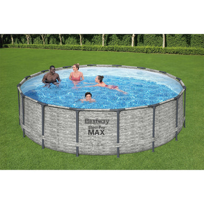 Piscine hors sol ronde Bestway Steel Pro MAX avec pompe et couverture