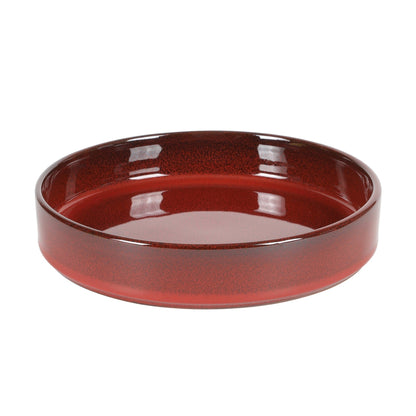 Bloomhouse Santorini Mist 16 Piece Double Bowl Terracotta Reactive Glaze Plates and Bowls Dinnerware Set