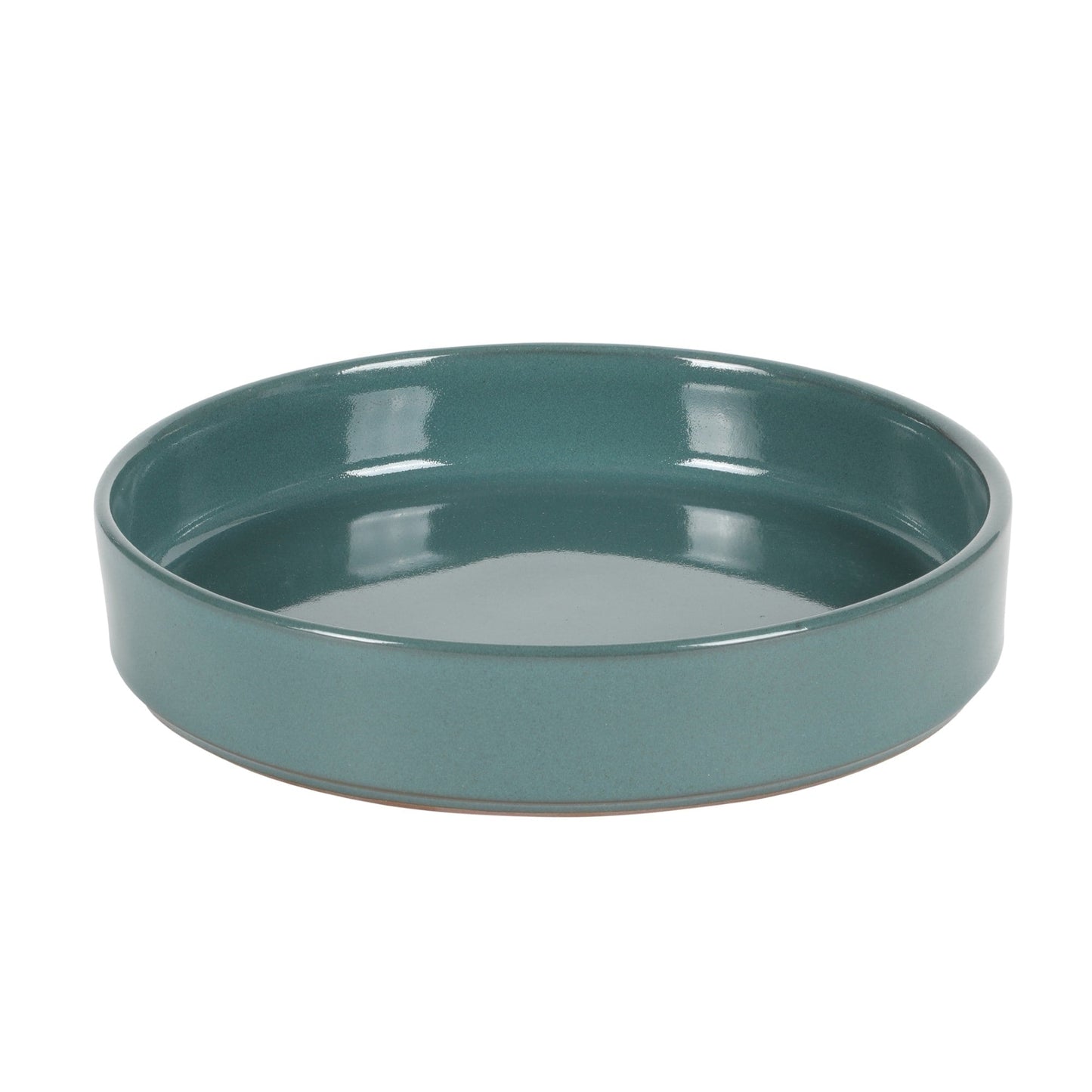 Bloomhouse Santorini Mist 16 Piece Double Bowl Terracotta Reactive Glaze Plates and Bowls Dinnerware Set