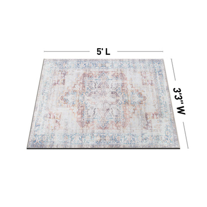 Bohemian Distressed Machine Washable Area Rug
