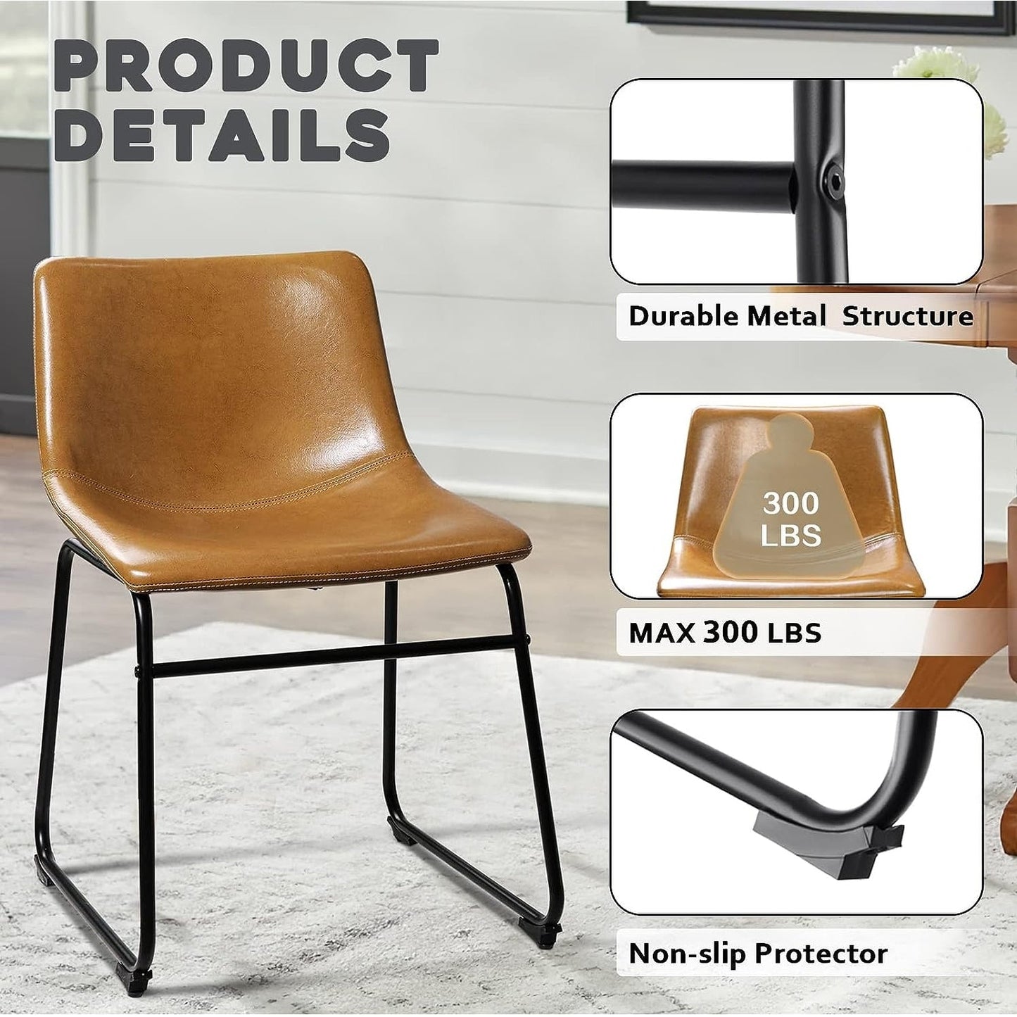 Bossin 18/26/30 inch Bar Stools,Counter Height Bar Stools with Back Modern PU Leather Stools Dining Chair with Footrest