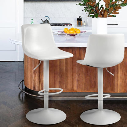 Bossin Adjustable Swivel Bar Stools with Backs – Counter Height