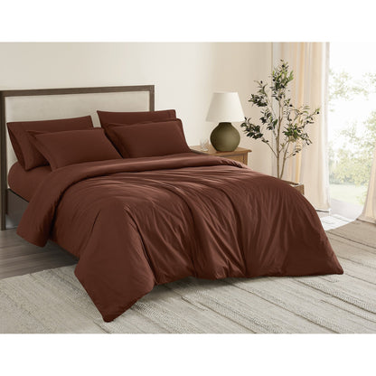 Brooklyn Loom Tight-Weave Cotton Percale Duvet Set