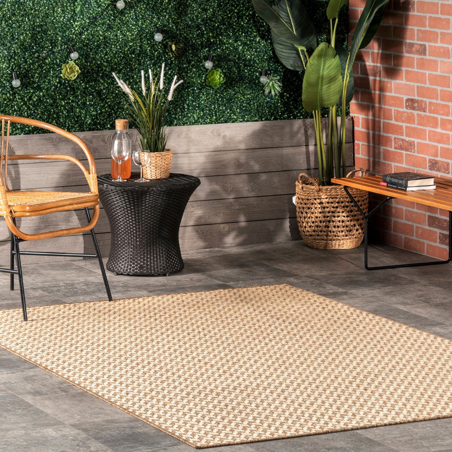 Nuloom Camryn Herringbone Indoor/Outdoor Area Rug