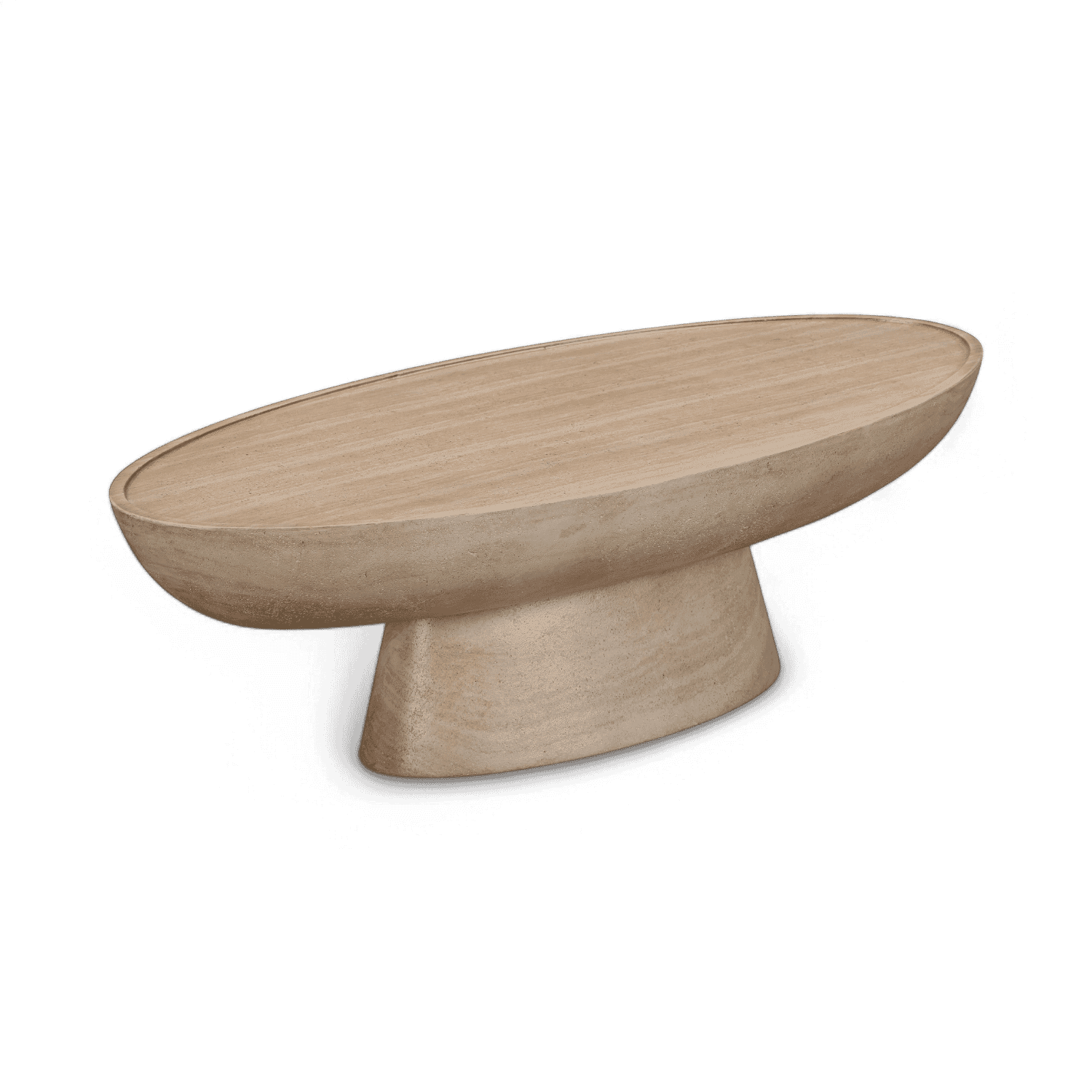 Table basse d'intérieur/extérieur en travertin Gianna