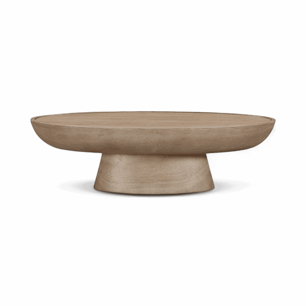 Table basse d'intérieur/extérieur en travertin Gianna