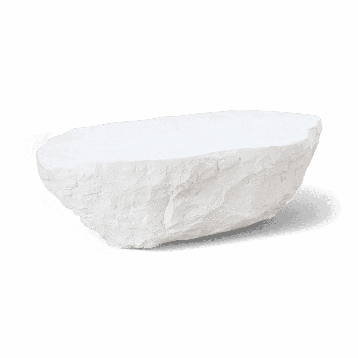 Table basse en microciment blanc luxuriant