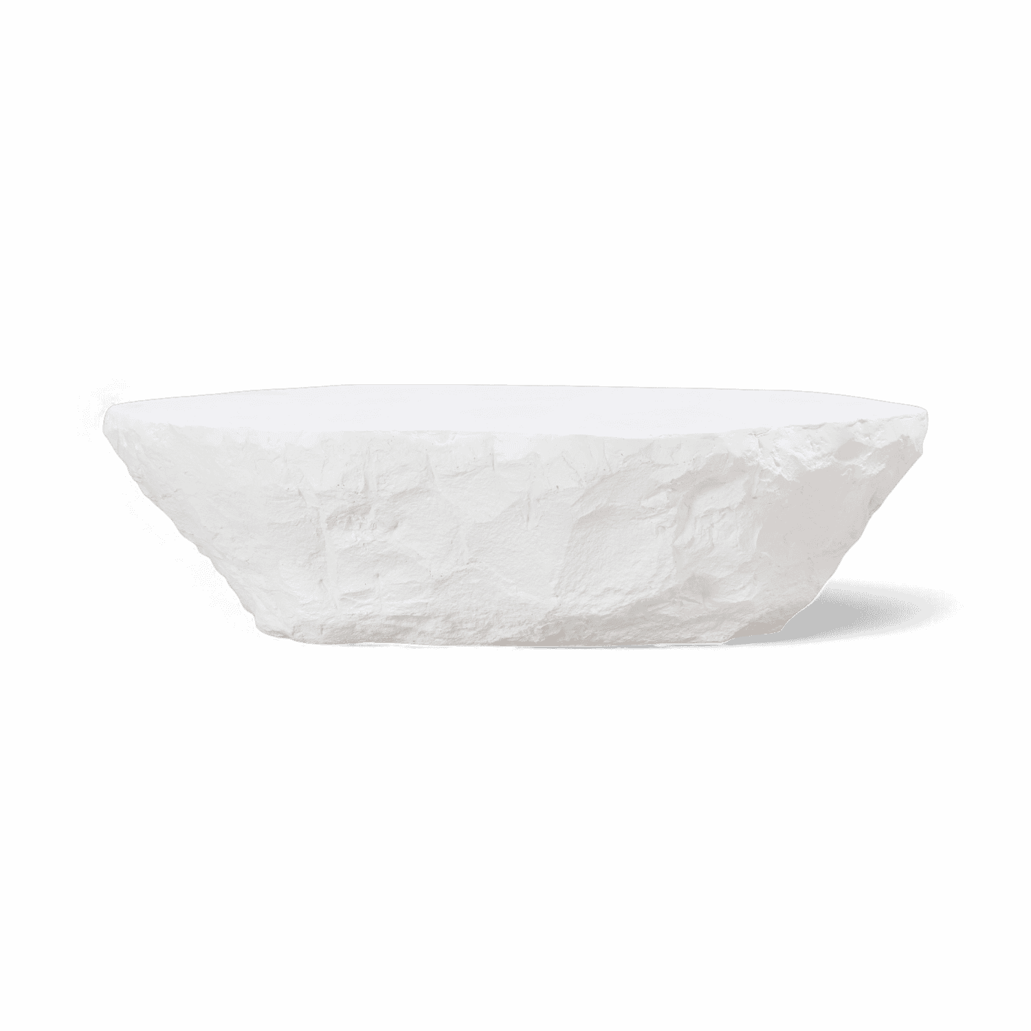 Table basse en microciment blanc luxuriant