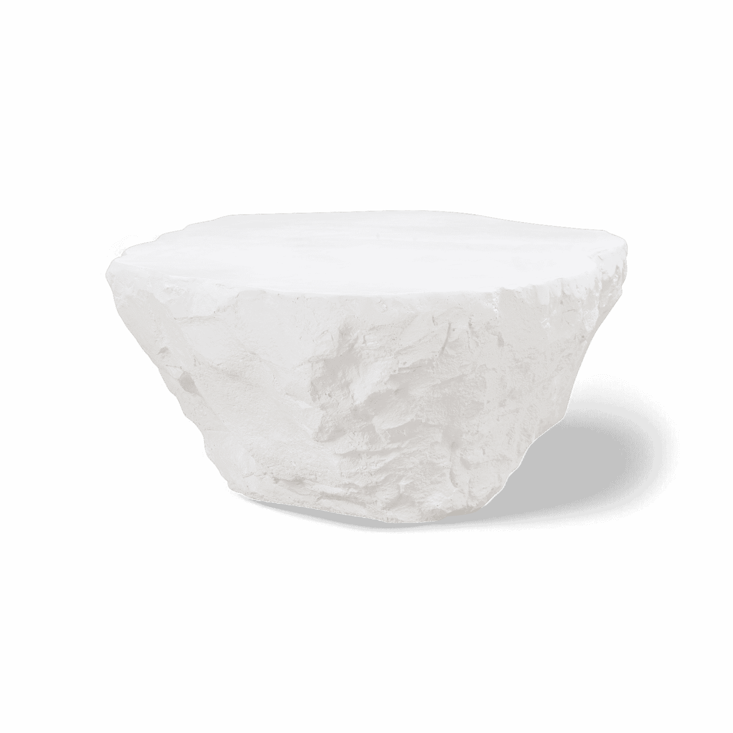 Table basse en microciment blanc luxuriant