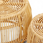 Tables gigognes en rotin et saule