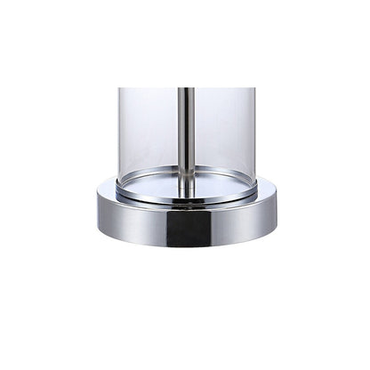 Lampe de table à LED Cabell 21 en verre, contemporaine et moderne, avec chargeur USB, bronze huilé (lot de 2) par JONATHAN Y