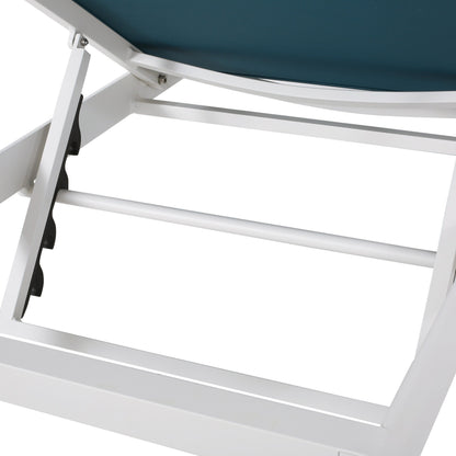 Chaise longue d'extérieur en aluminium Cape Coral (lot de 2) par Christopher Knight Home - 77,56 po x 25,20 po x 11,80 po