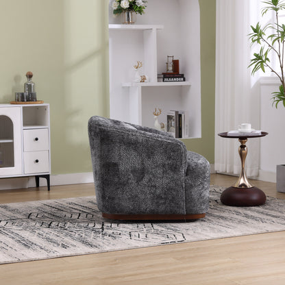 Fauteuil pivotant en chenille, canapé d'appoint confortable à 360 degrés pour salon, chambre et bureau avec coussin amovible