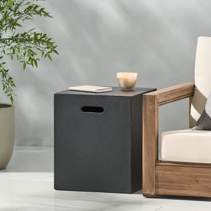 Christopher Knight Home - Table d'appoint d'extérieur en béton léger Aidan