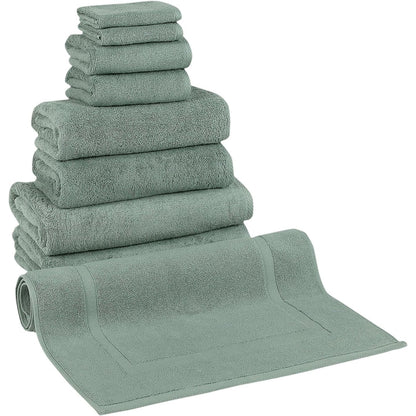 CTT %100 Turkish Cotton Towel Set 8 or 9 Pcs Quick Dry and Absorbent