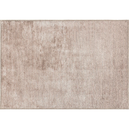 Contemporary Distressed Stripe Machine Washable Area Rug