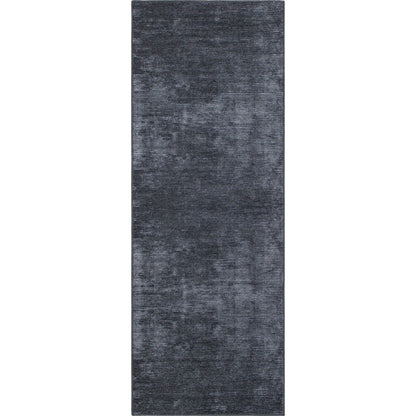 Contemporary Distressed Stripe Machine Washable Area Rug