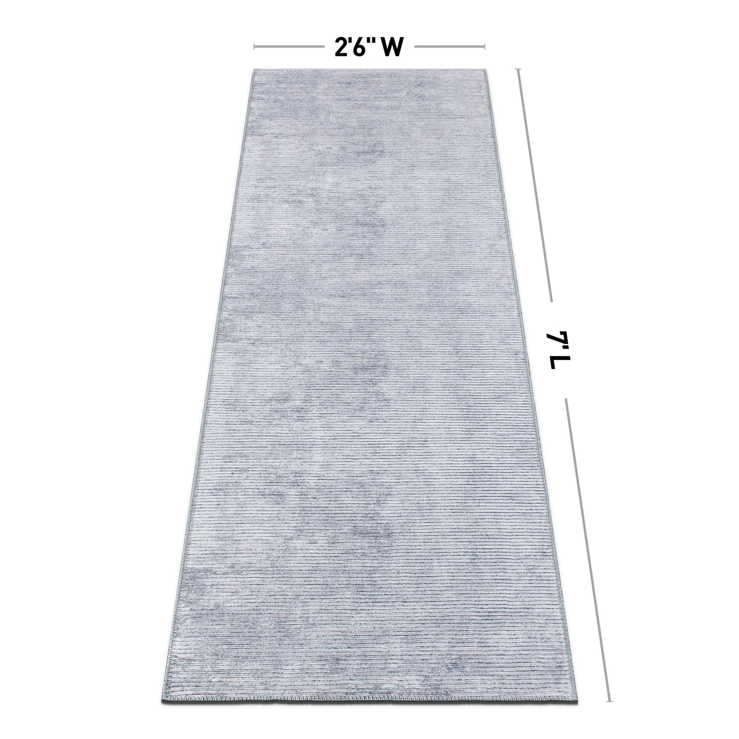 Contemporary Distressed Stripe Machine Washable Area Rug