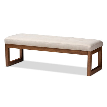 Banc contemporain rembourré en tissu par Baxton Studio