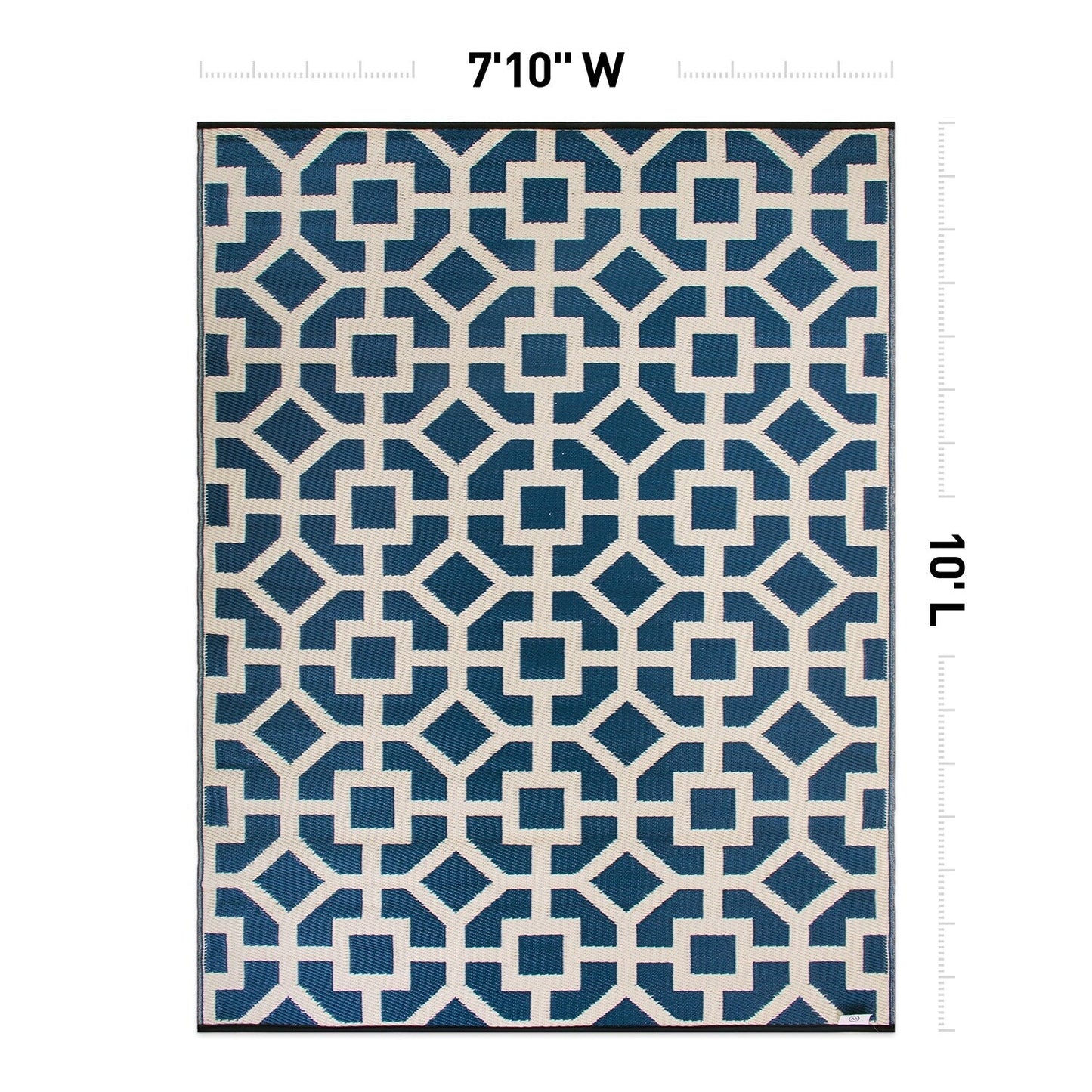 Contemporary Geometric Reversible Plastic Outdoor Rugs