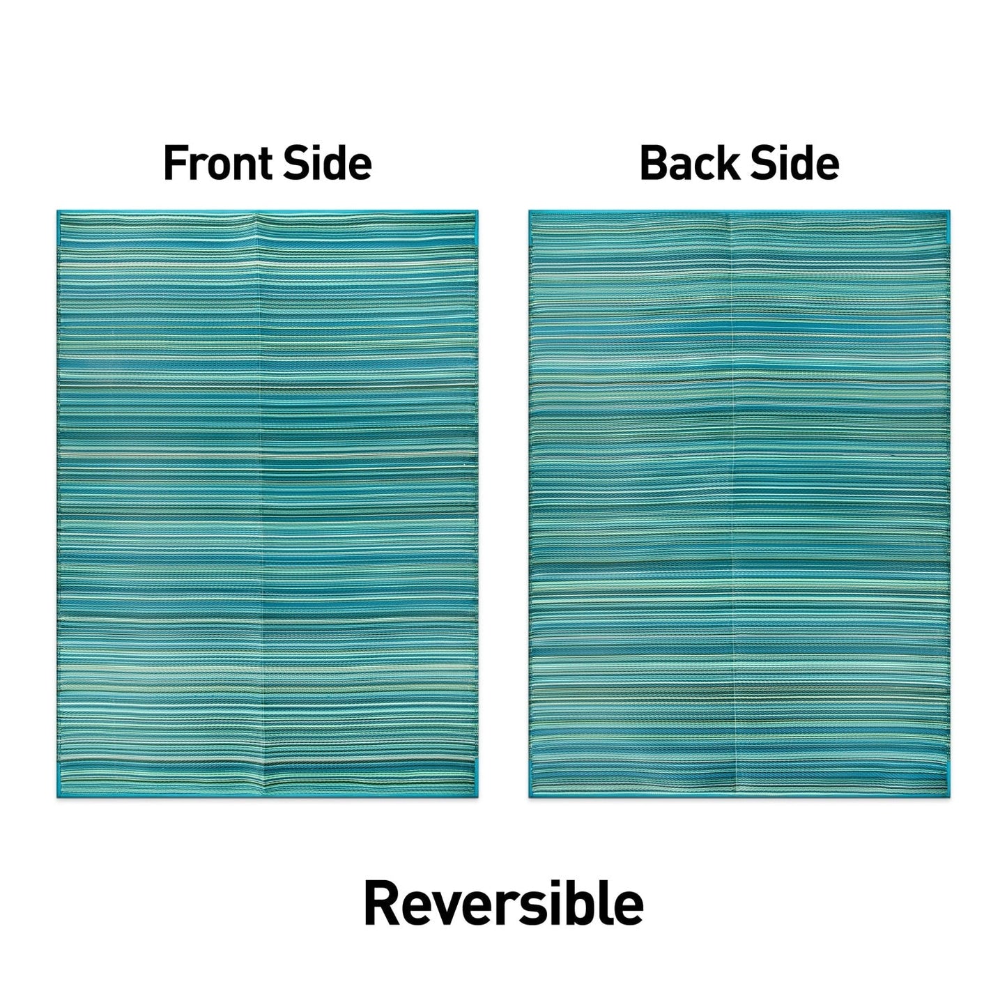 Contemporary Stripe Reversible Plastic Outdoor Rugs