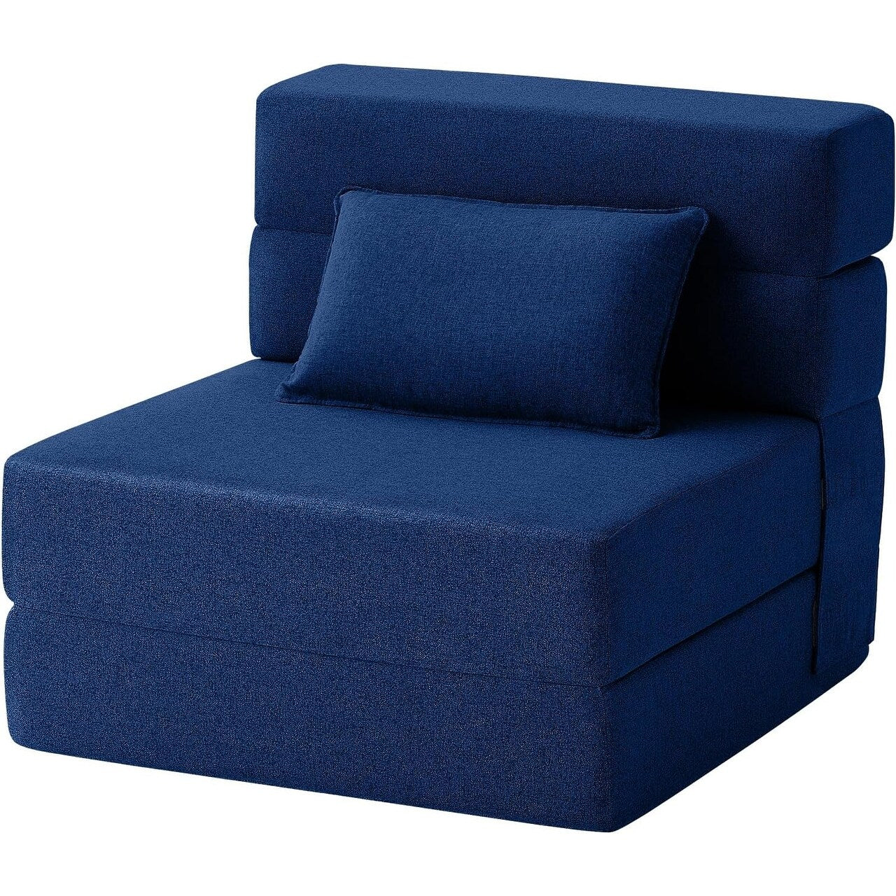 Canapé-lit convertible pliant - Fauteuil-lit moderne en lin avec oreiller et matelas pliable pour salon/dortoir/chambre d'amis