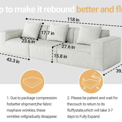 Canapé convertible en bloc de tofu