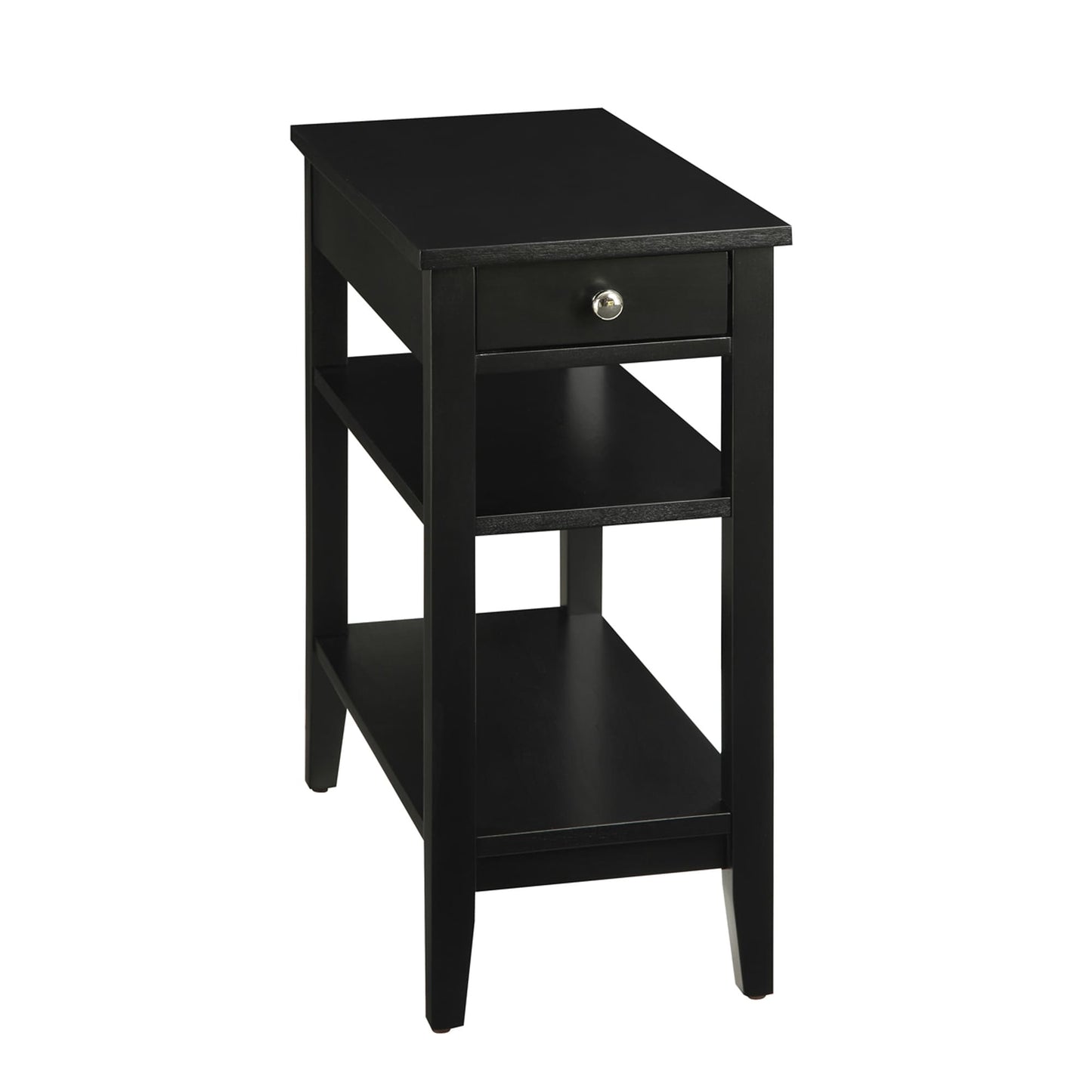 Convenience Concepts American Heritage 1 Drawer Chairside End Table with Shelves