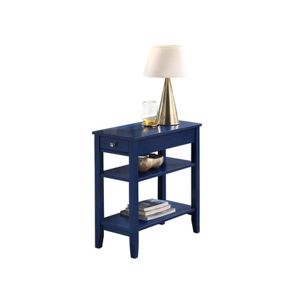 Convenience Concepts American Heritage 1 Drawer Chairside End Table with Shelves