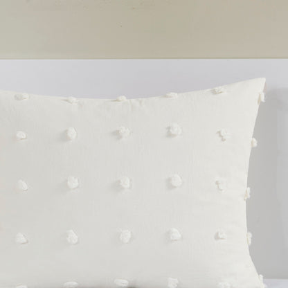 Intelligent Design Maize Cotton Jacquard Duvet Cover Set with Euro Shams and Throw Pillows