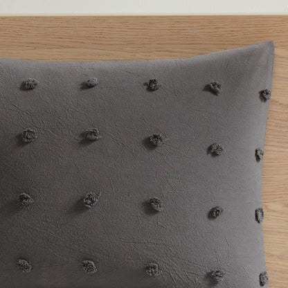 Intelligent Design Maize Cotton Jacquard Duvet Cover Set with Euro Shams and Throw Pillows