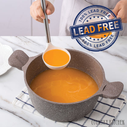 Country Kitchen Non-Stick Cast Aluminum Cookware Set - Durable Kitchen Cookware for Everyday Cooking, 6-11 Pc