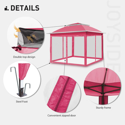 Gazebo escamotable en acier Cozywor de 11 pi x 11 pi avec moustiquaire