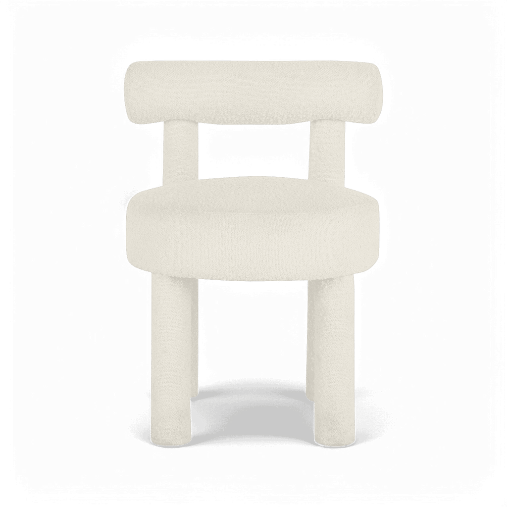 Chaise de salle à manger Arch Off White Boucle