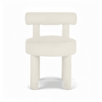 Chaise de salle à manger Arch Off White Boucle