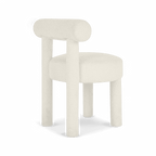 Chaise de salle à manger Arch Off White Boucle