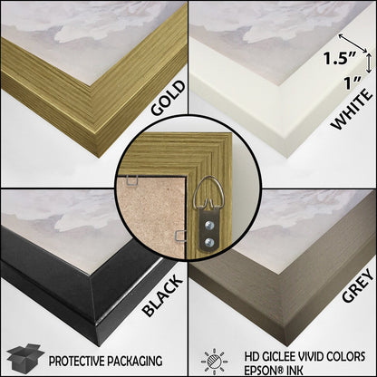 Designart Delicate Blue Ginko Leaves On White Watercolor Leaves Framed Wall Art Living Room