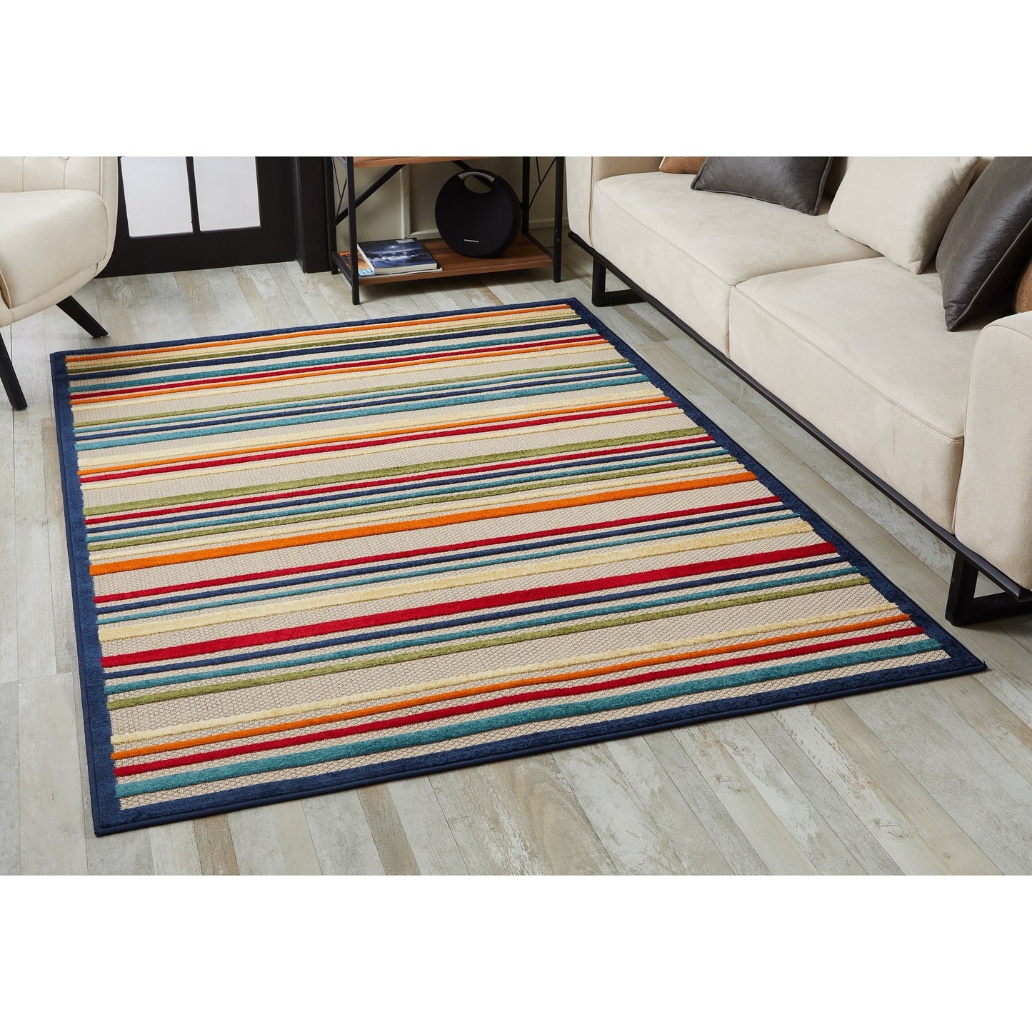 Domani Napa Summer Stripe Indoor/ Outdoor Rug