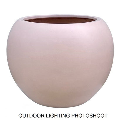 DreamPatio Riverside Fiberstone Modern Sphere Planter for Indoor/Outdoor