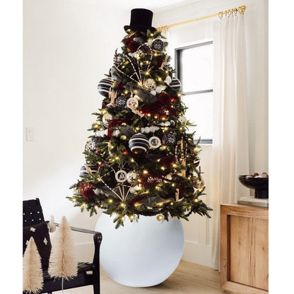 DreamPatio Riverside Fiberstone Modern Sphere Planter for Indoor/Outdoor