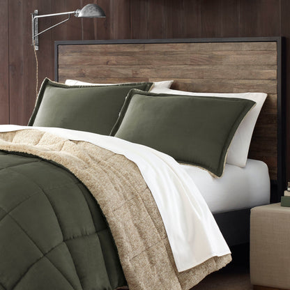Eddie Bauer Sherwood Faux Suede Textured Comforter & Sham Set