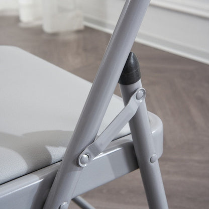 Elegant Foldable Iron & PVC Chairs for Convention & Exhibition White