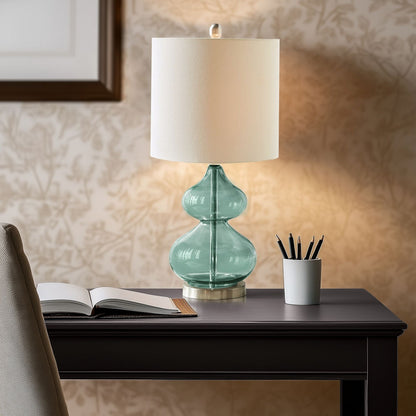 Ellipse Curved Gourd Glass Table Lamp, Set of 2