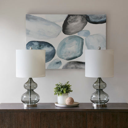 Ellipse Curved Gourd Glass Table Lamp, Set of 2