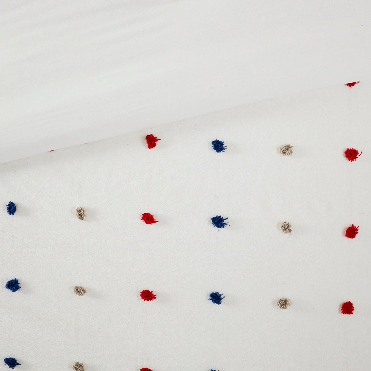 Ensley Cotton Jacquard Pom Pom Comforter Set by Intelligent Design Kids