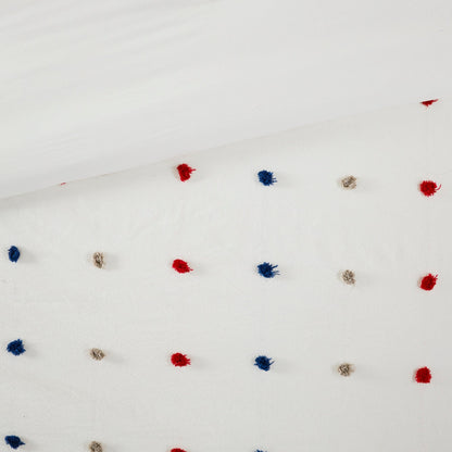 Ensley Cotton Jacquard Pom Pom Comforter Set by Intelligent Design Kids