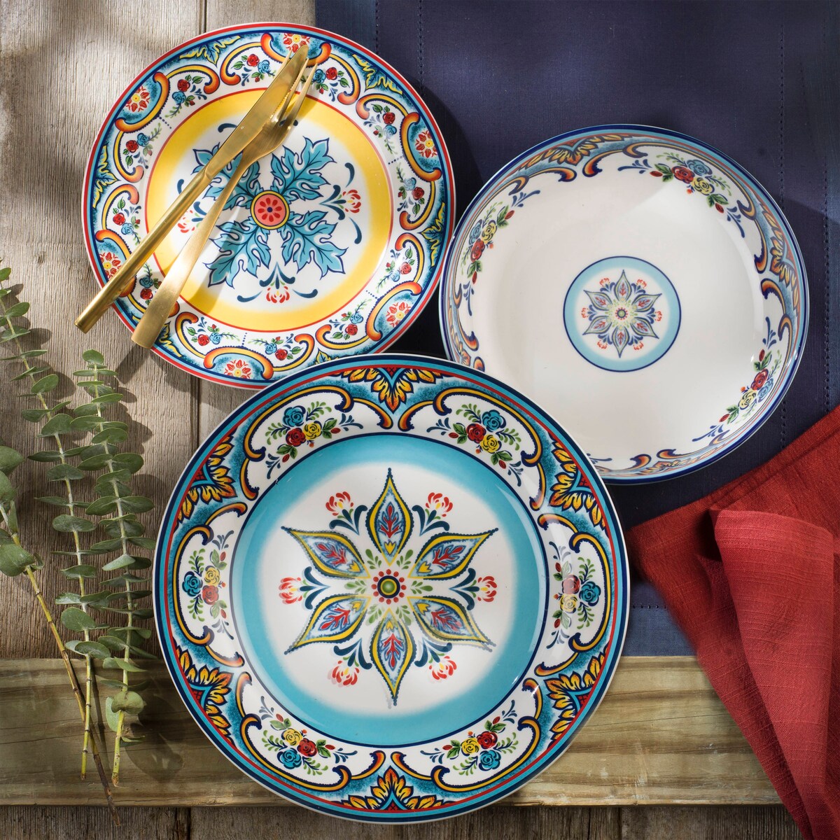 Euro Ceramica Zanzibar 12 Piece / 24 Piece Stoneware Dinnerware Set