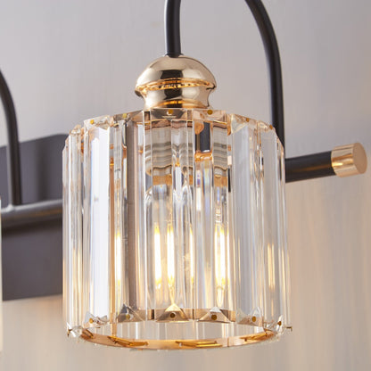 ExBrite Modern Rose Gold 1/2/3/4/5-light Bathroom Dimmable Crystal Vanity Lights Wall Sconces